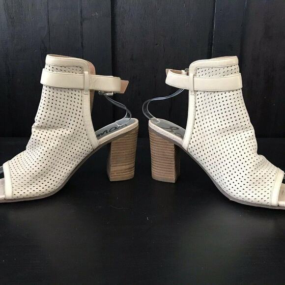 Sam Edelman Leather Peep Toe Emmie Sandals Women's Size 9.5 High Heel Sandals - Picture 3 of 11